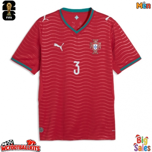 Portugal Ruben Dias #3 Replica Home Stadium Shirt World Cup 2026 Short Sleeve